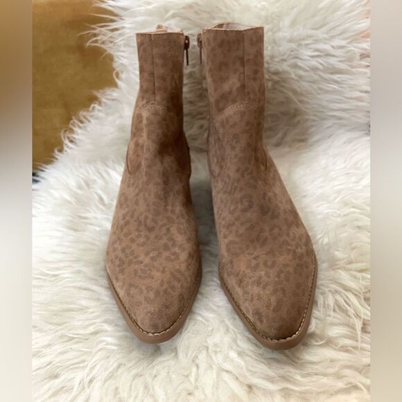 Able Ankle Boots Muted Leopard Print Suede 8 - Picture 2 of 7